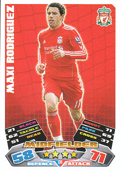 Maxi Rodriguez Liverpool 2011/12 Topps Match Attax #136